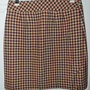 Size 0 Skirt Orange Brown Cream Colored